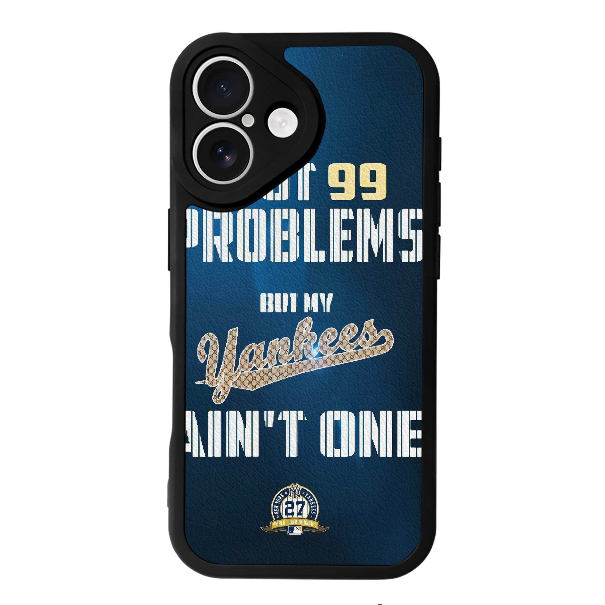 New York Yankees 140 IPhone 16 Silicone Leather Case – UV Print, Lambskin Texture – Perfect Fit, Wireless Charging Compatible, Scratch Resistant, Precise Cutouts – Stylish Protection For IPhone 16